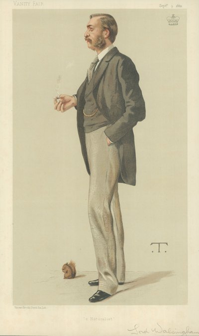 Lord Walsingham, A Naturalist, 9 September 1882, Vanity Fair Cartoon by Theobald Chartran